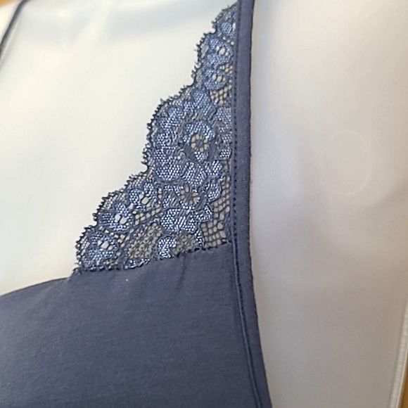 Express Cowl Neck Camisole Tank Top Lace Racerback Cami Draped Plunging Neckline - Picture 6 of 17